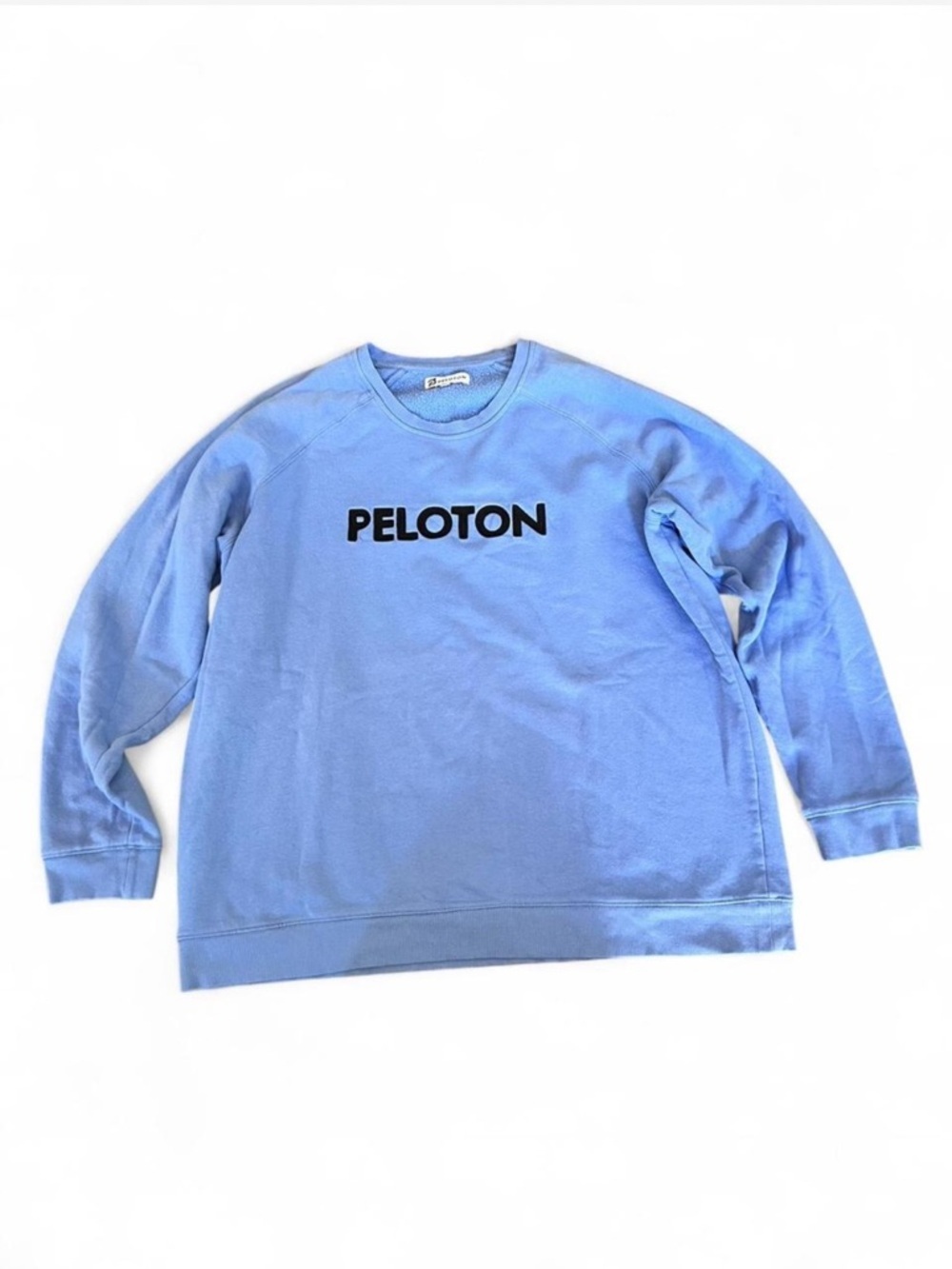 Peloton Light Blue Crewneck Sweatshirt with Black Logo